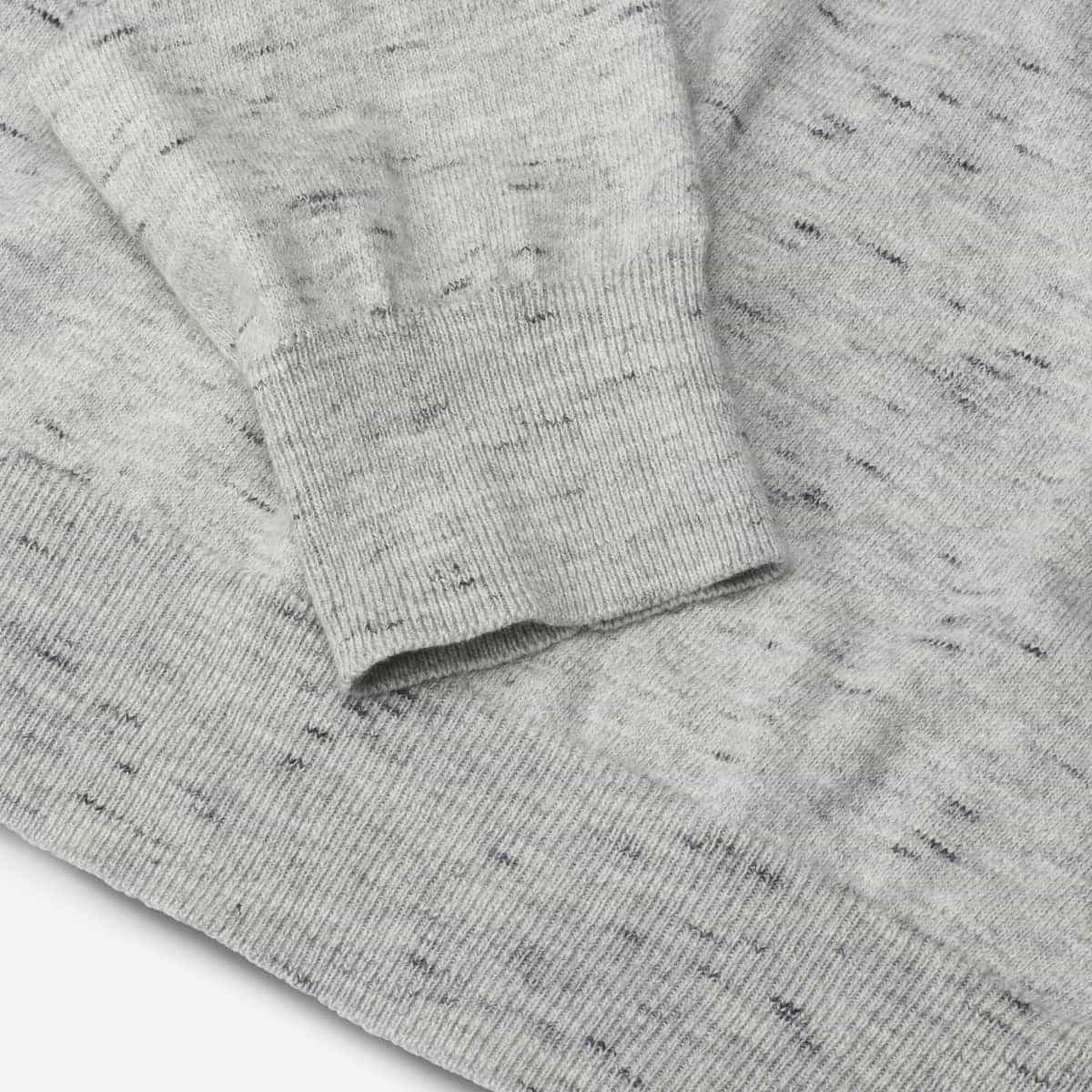 Crew Neck Sweater - Grey Heathered Knit