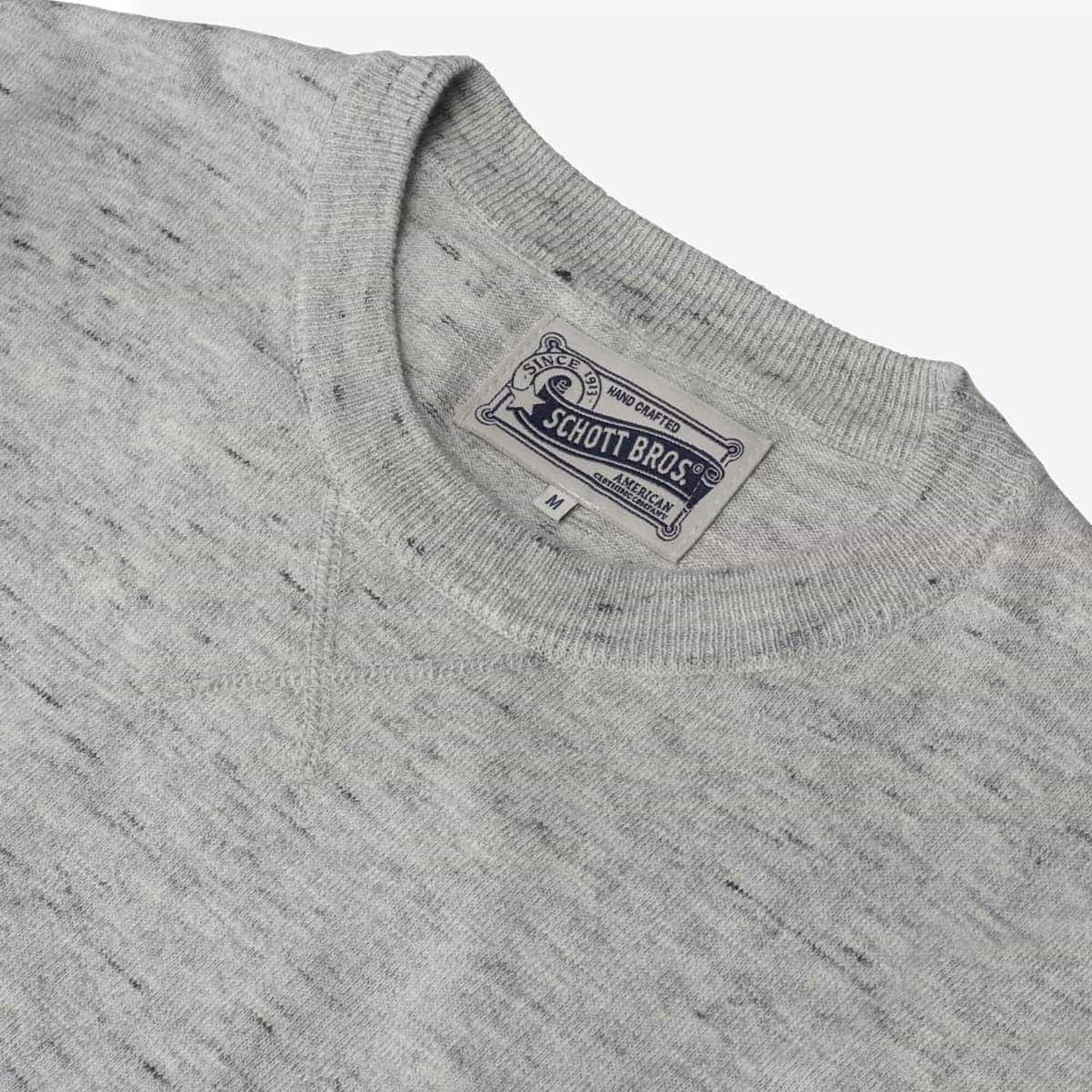 Crew Neck Sweater - Grey Heathered Knit