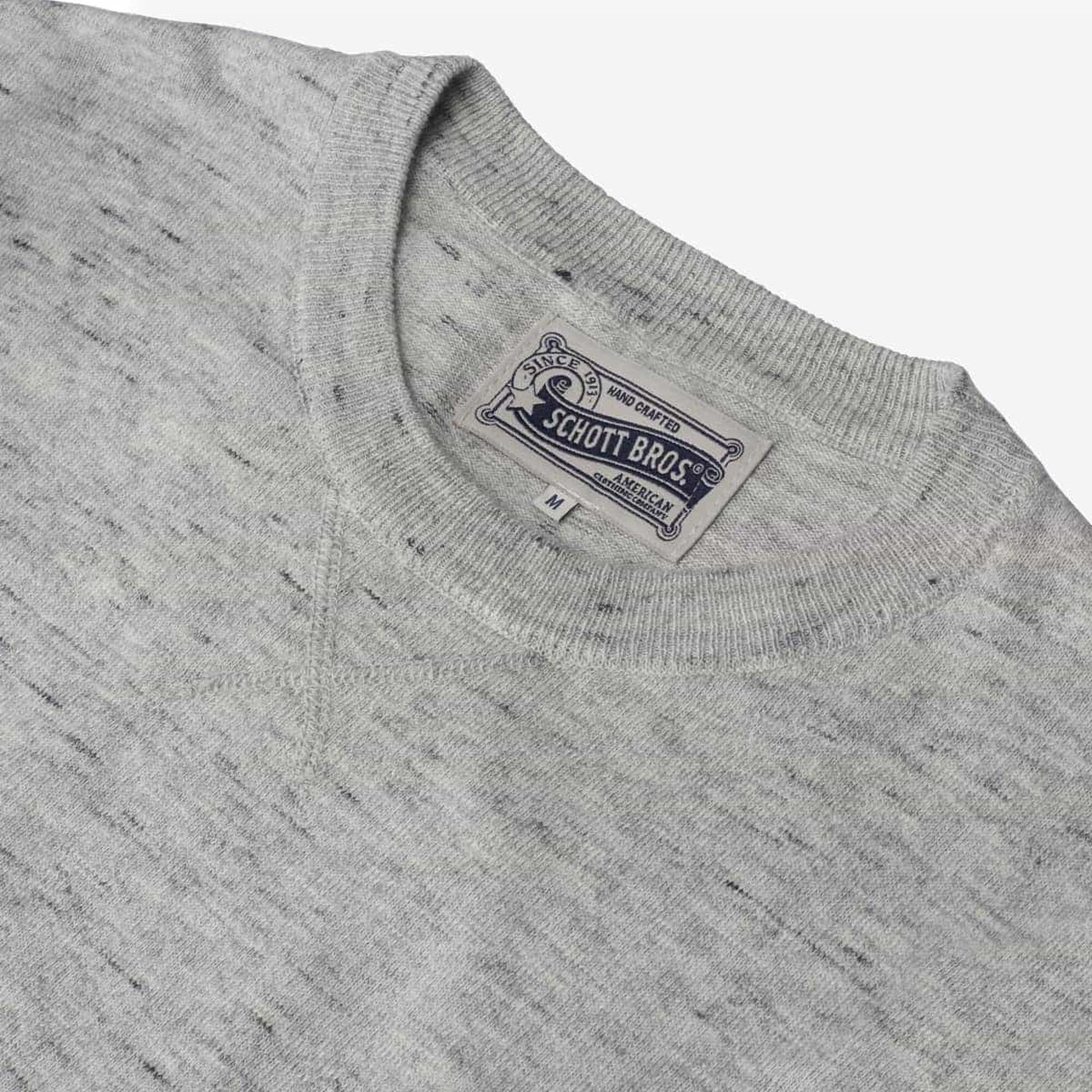 Crew Neck Sweater - Grey Heathered Knit