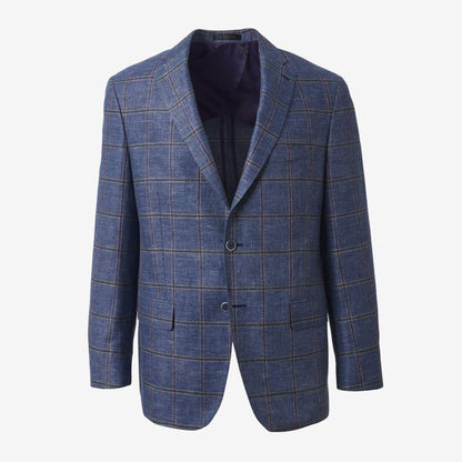 Windowpane Blazer - Light Blue
