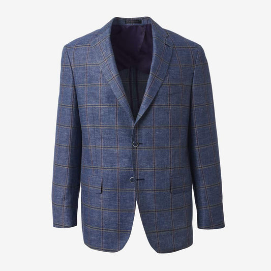 Windowpane Blazer - Light Blue