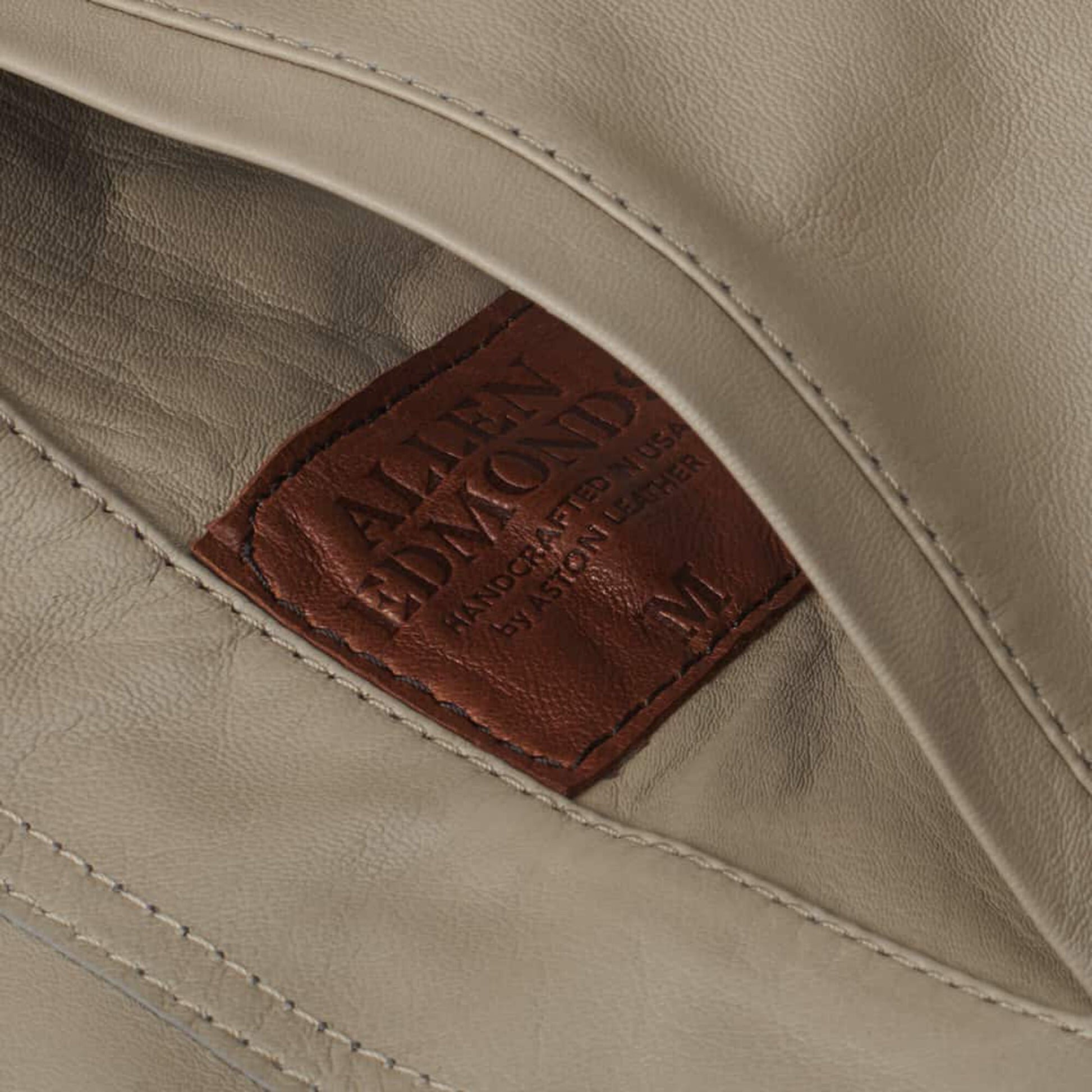 Leather and Suede Reversible Bomber - Grey / Beige
