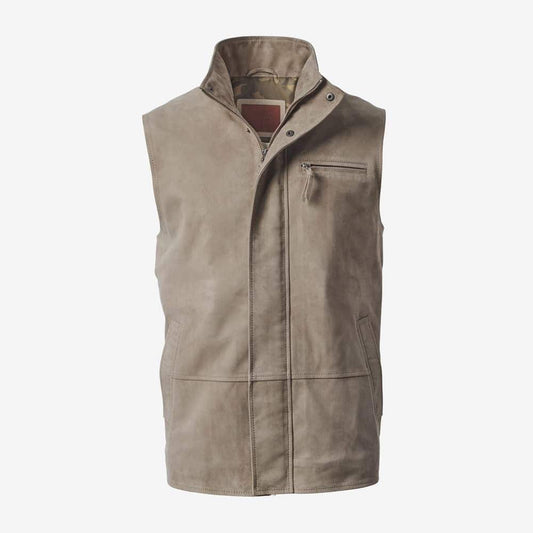 Storm Flap Metis Goat Suede Vest - Beige