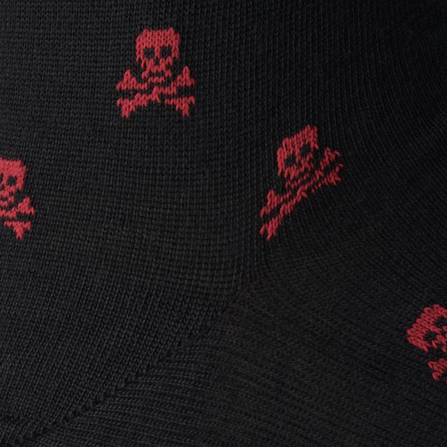 Skull Pattern Dress Socks - Black