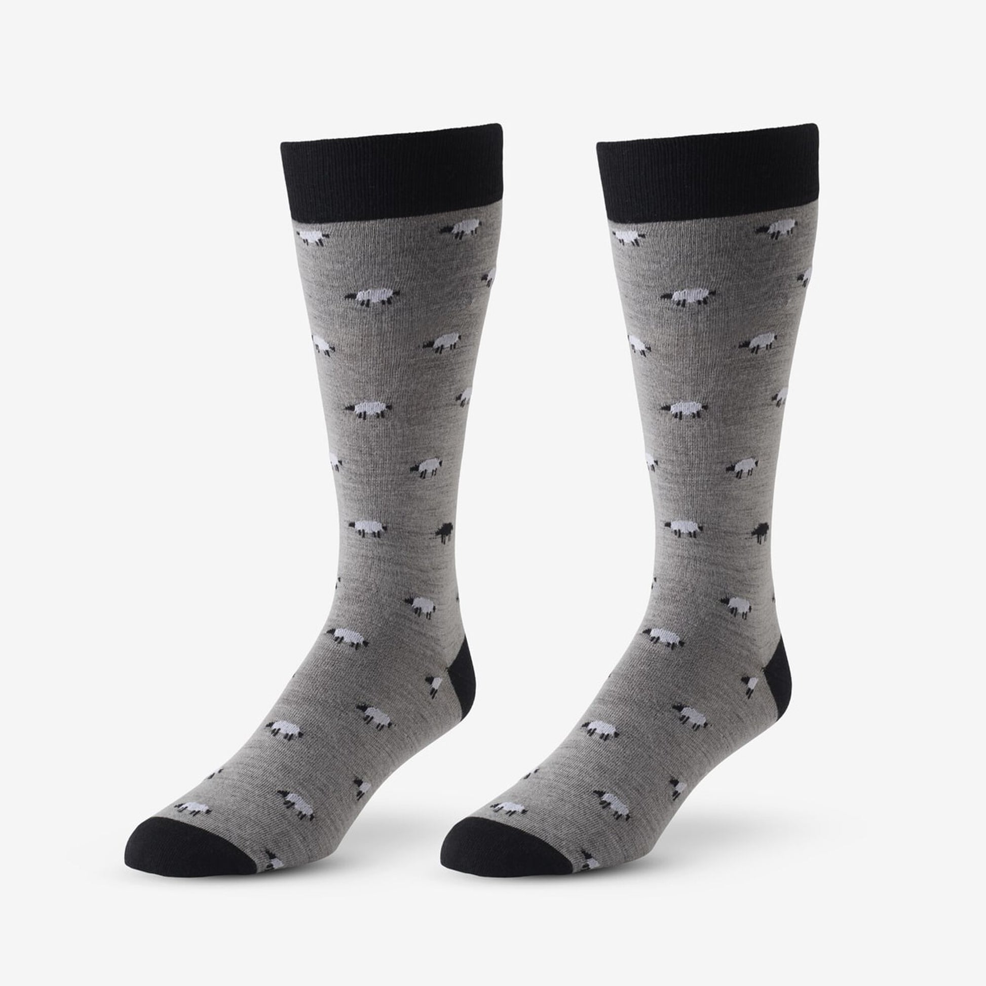 Black Sheep Dress Socks - Grey