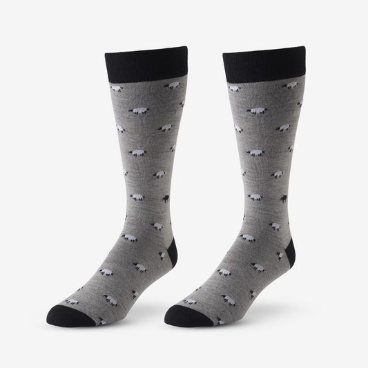 Black Sheep Dress Socks - Grey