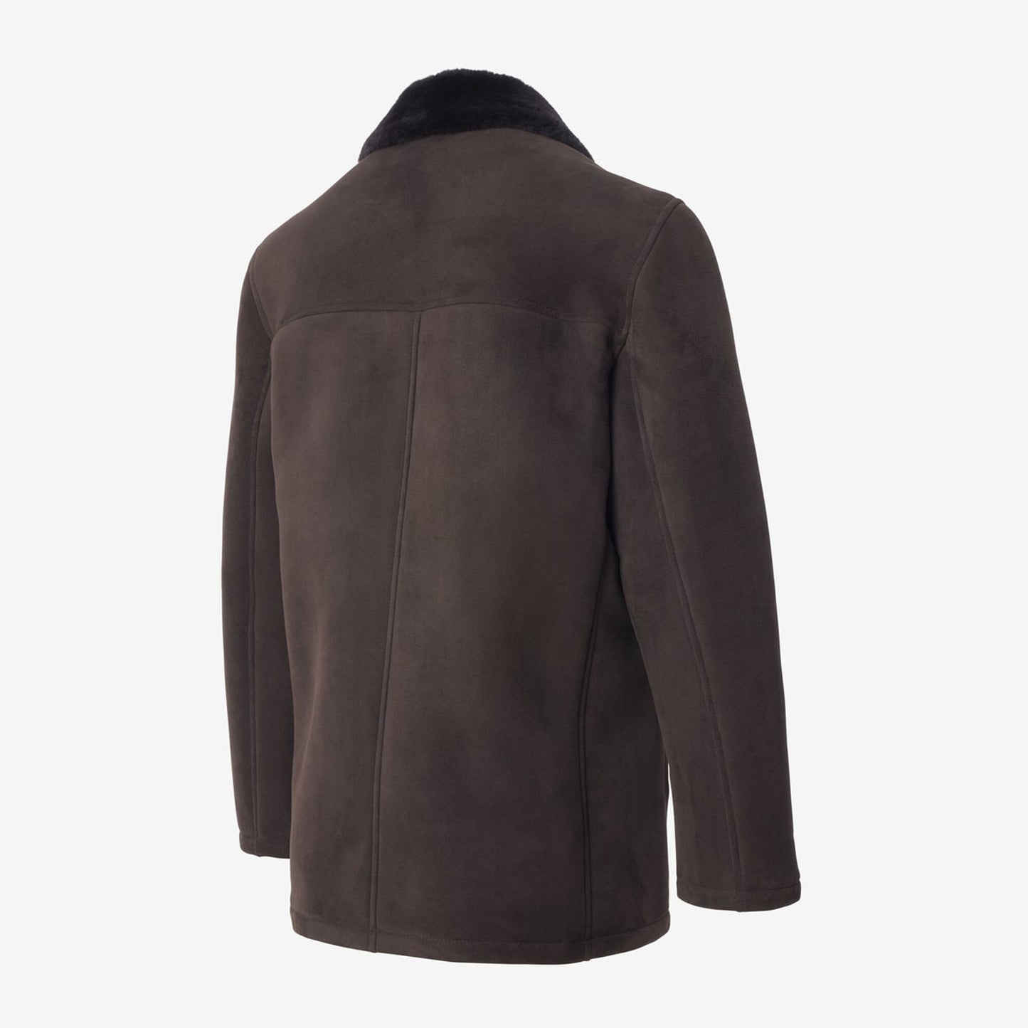 Shearling Car Coat - Chestnut