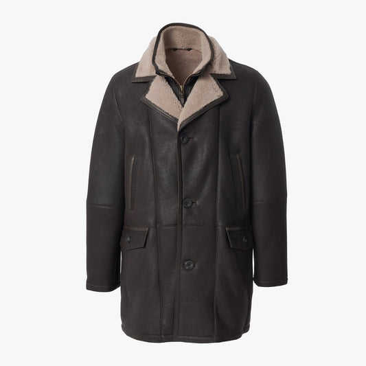 Silky Shearling Jacket - Chestnut