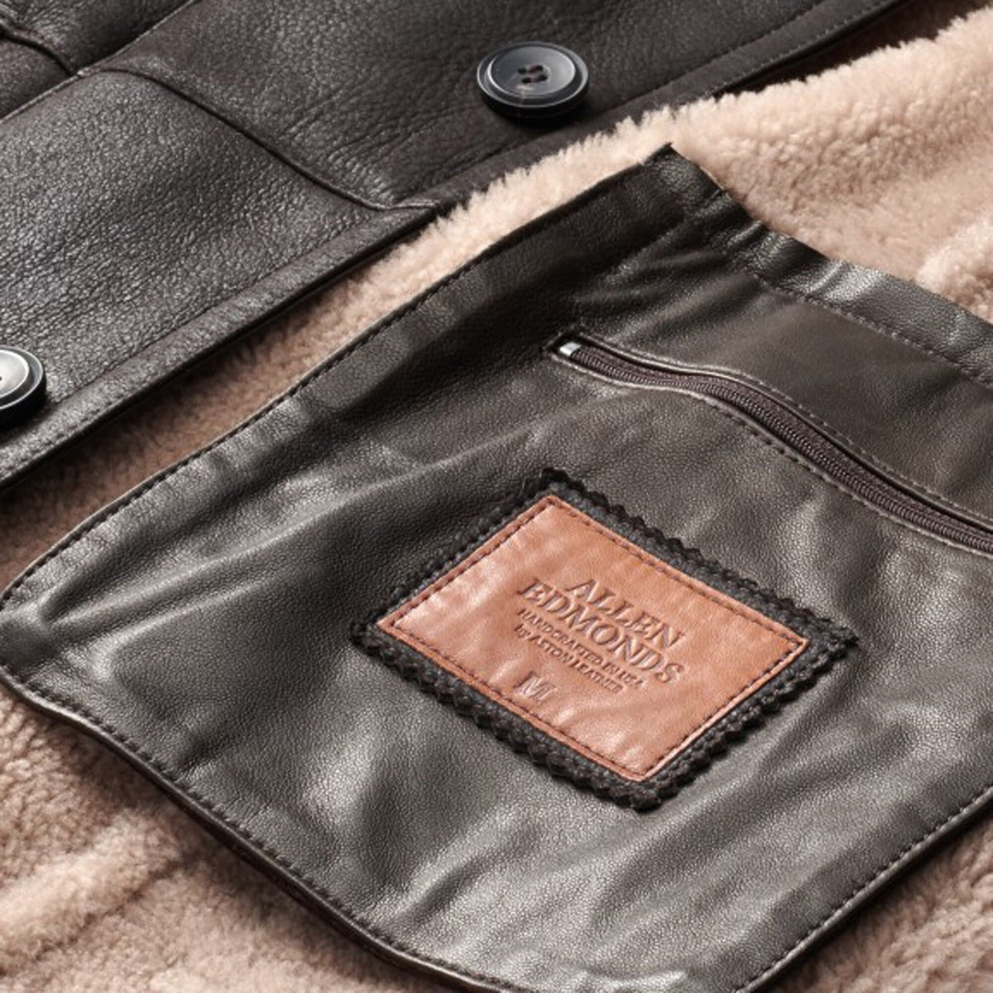 Silky Shearling Jacket - Chestnut