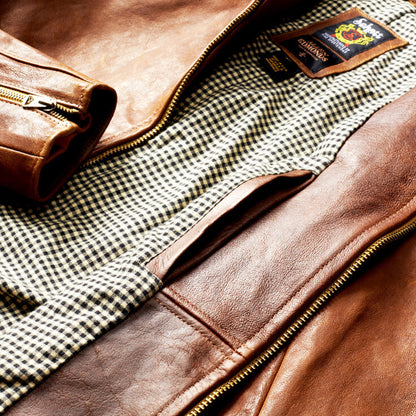 Cafe Racer Jacket - Brown