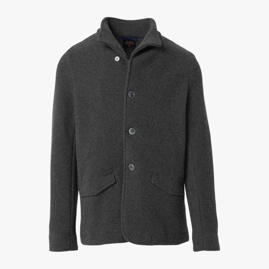 Wool Knit Blazer - Charcoal