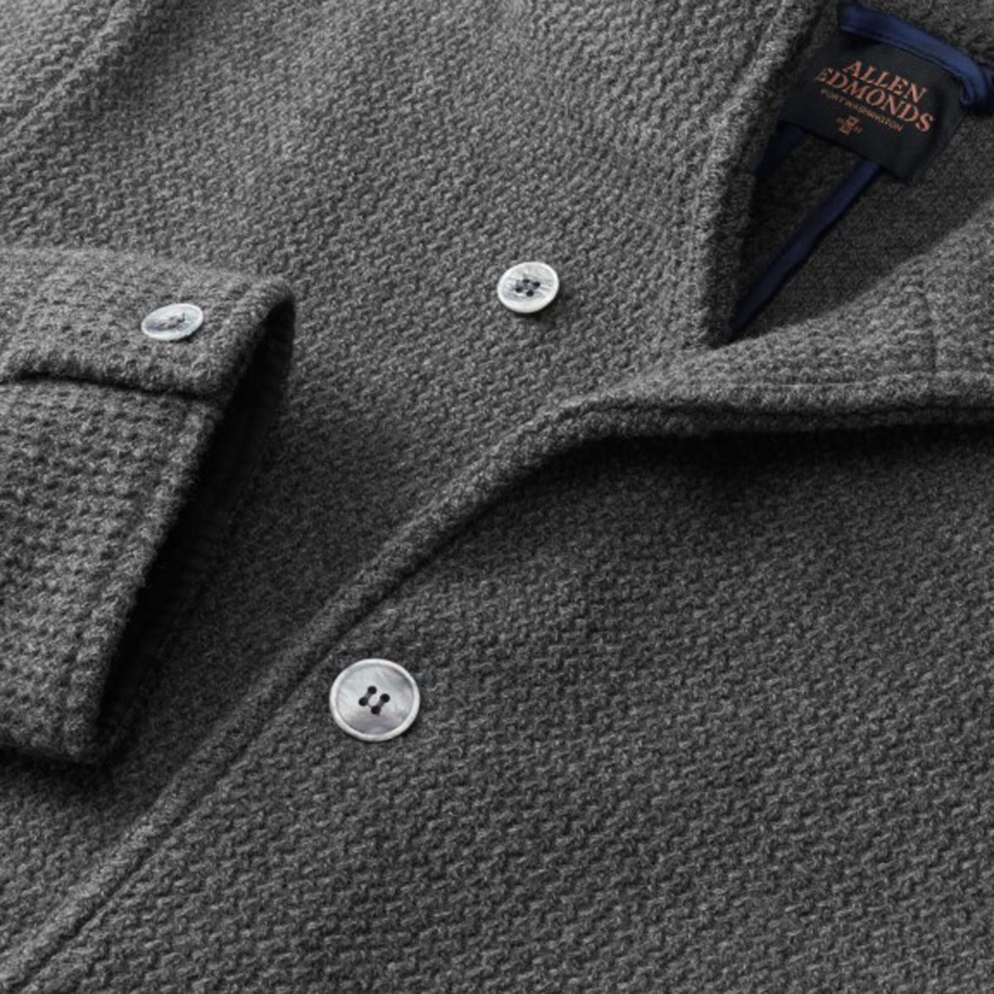 Wool Knit Blazer - Charcoal