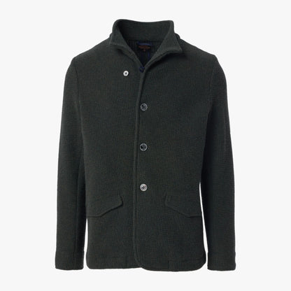Wool Knit Blazer - Olive