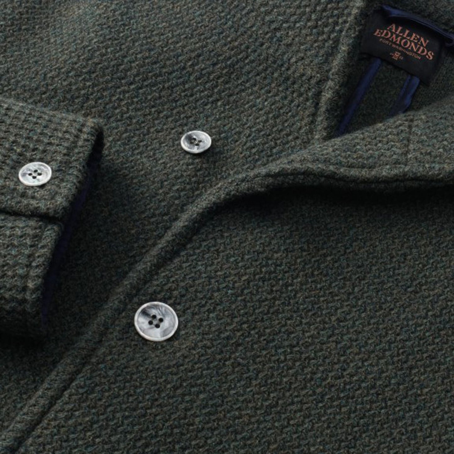 Wool Knit Blazer - Olive