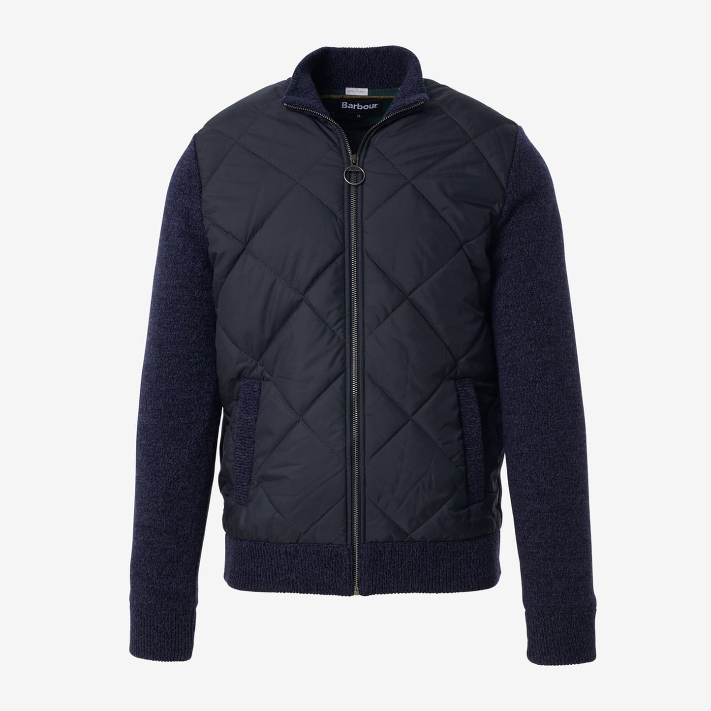 Magnus Quilted Zip Up Jacket - Navy
