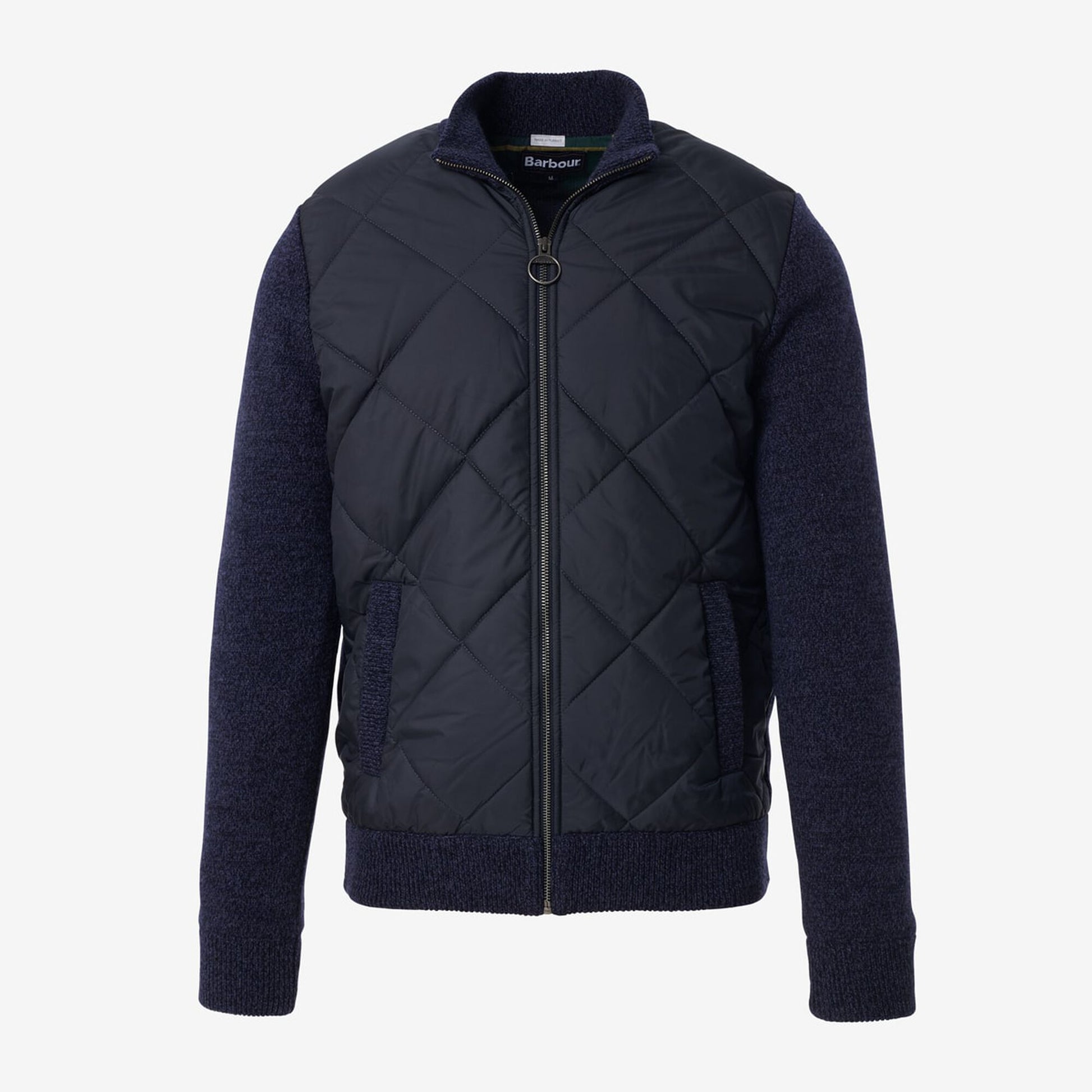 Magnus Quilted Zip Up Jacket - Navy