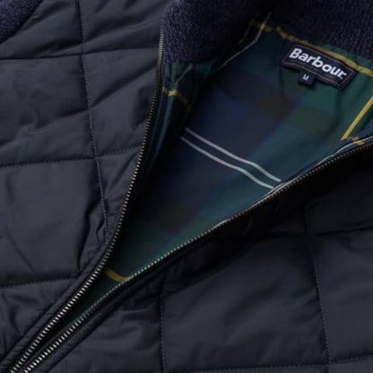 Magnus Quilted Zip Up Jacket - Navy
