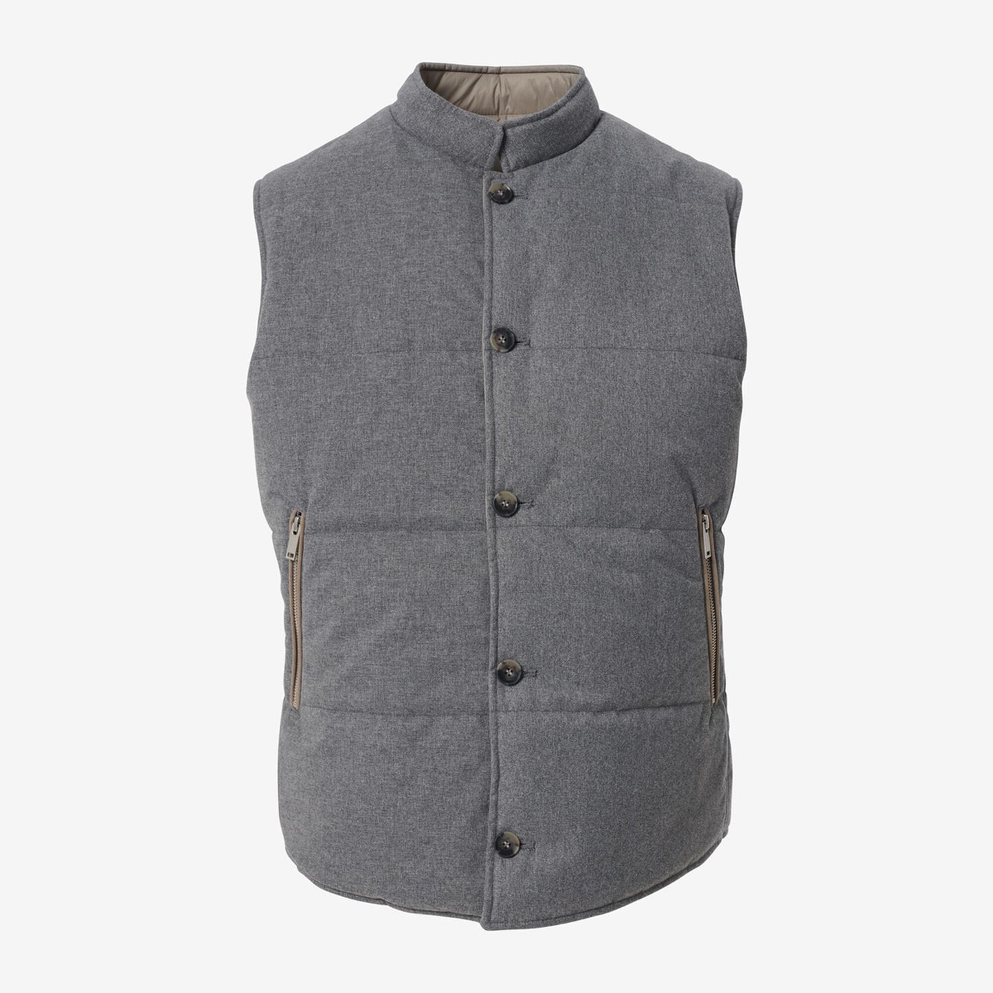 Reversible Vest - Grey / Khaki