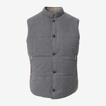 Reversible Vest - Grey / Khaki