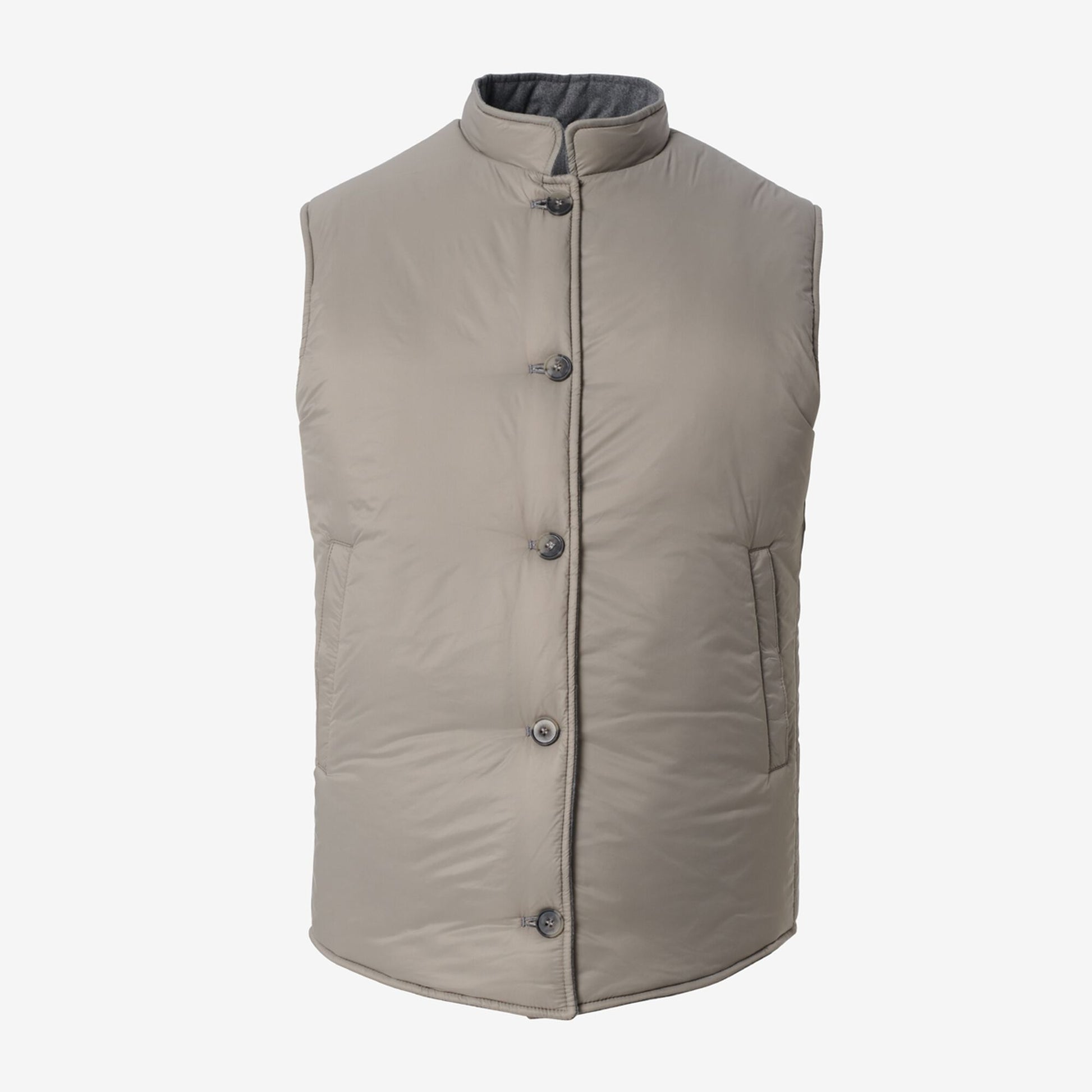 Reversible Vest - Grey / Khaki