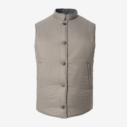 Reversible Vest - Grey / Khaki