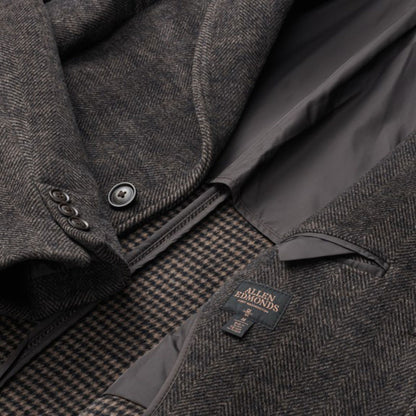 Herringbone Plaid Topcoat - Brown
