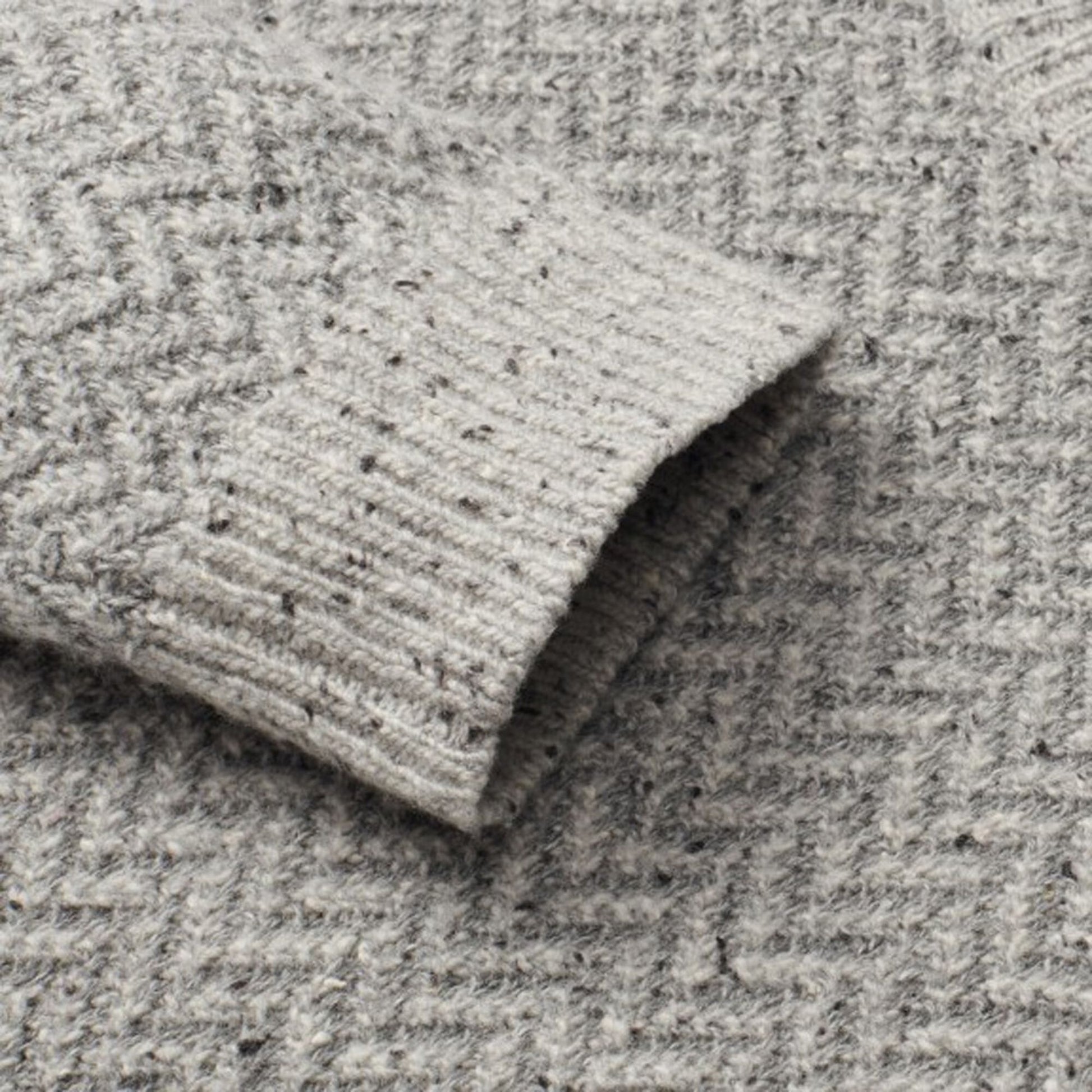 Zermatt Herringbone Crew Neck Sweater - Grey