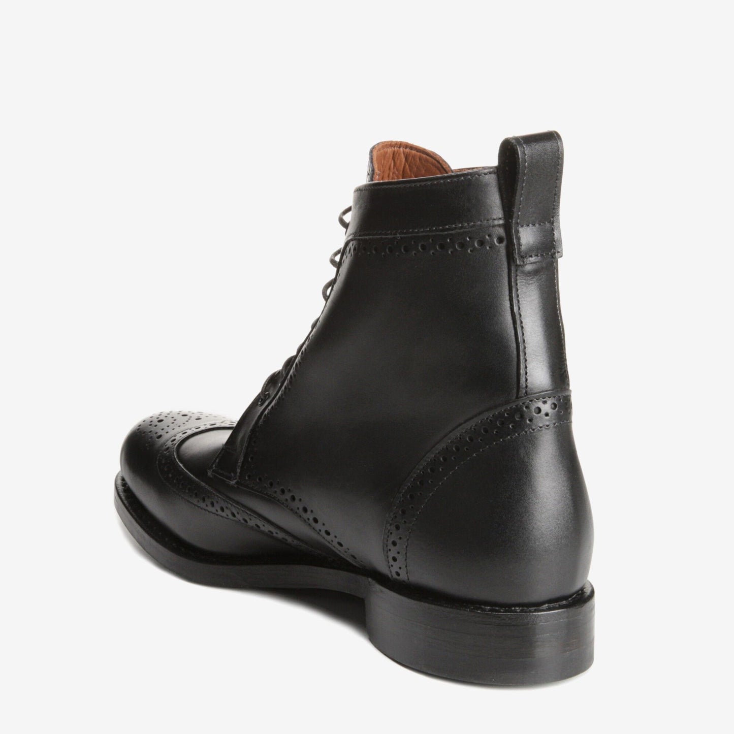 Dalton Wingtip Dress Boots with Dainite Rubber Sole - Black
