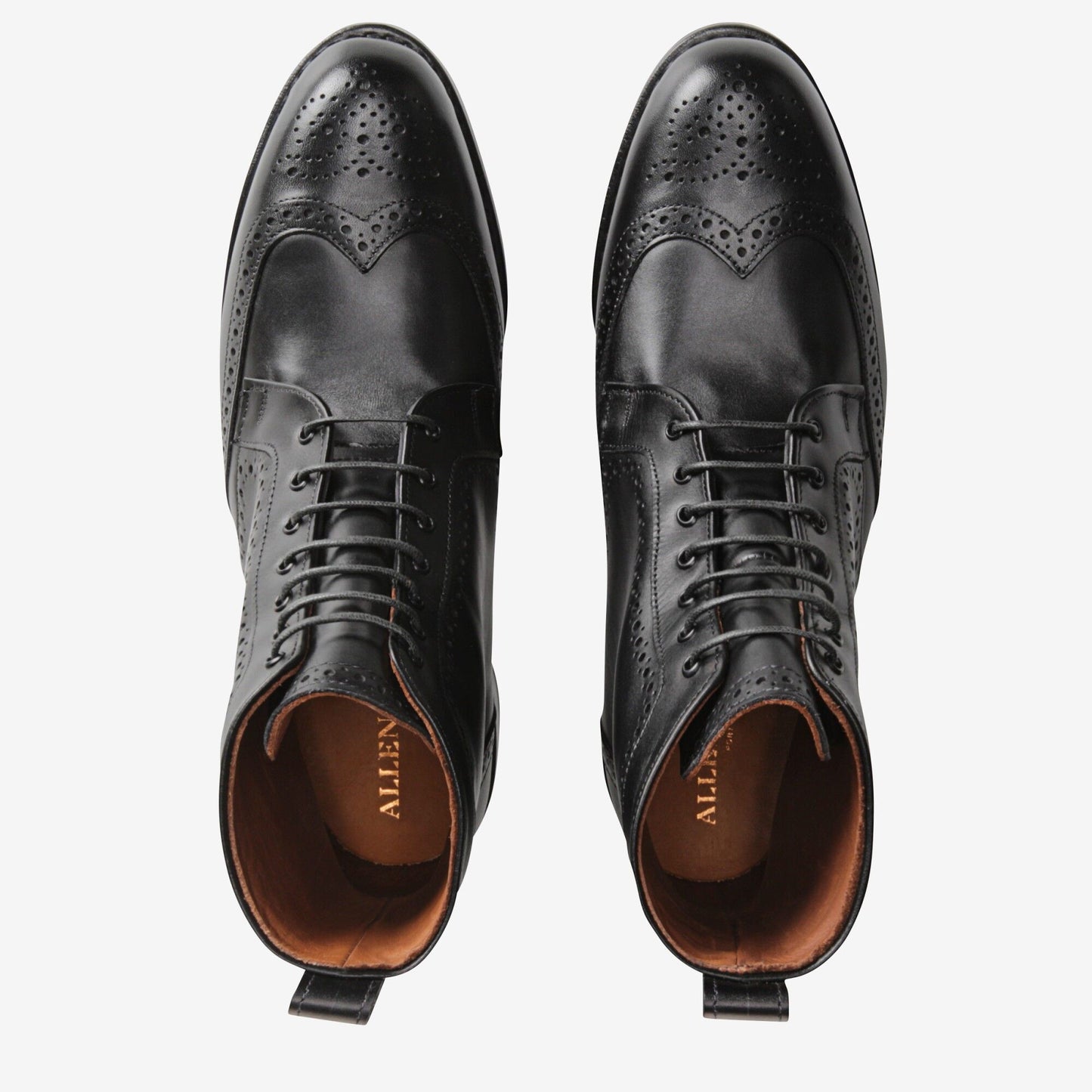 Dalton Wingtip Dress Boots with Dainite Rubber Sole - Black