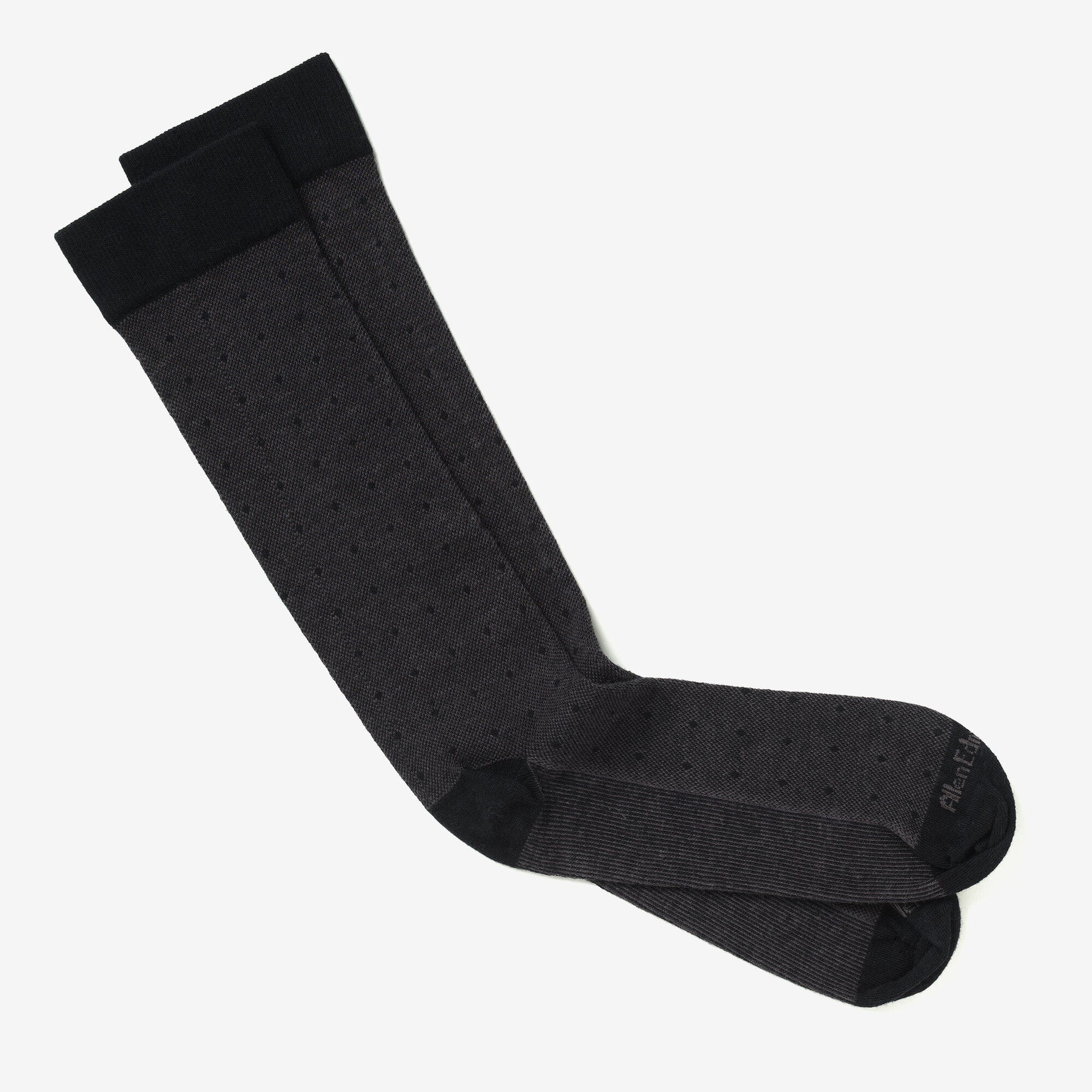 Polka Dot Dress Sock - B Grey and Navy