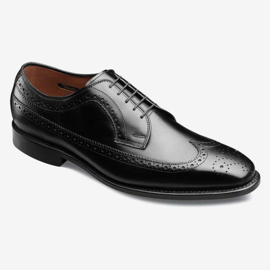 Larchmont Wingtip Dress Shoe - Black Calfskin Leather