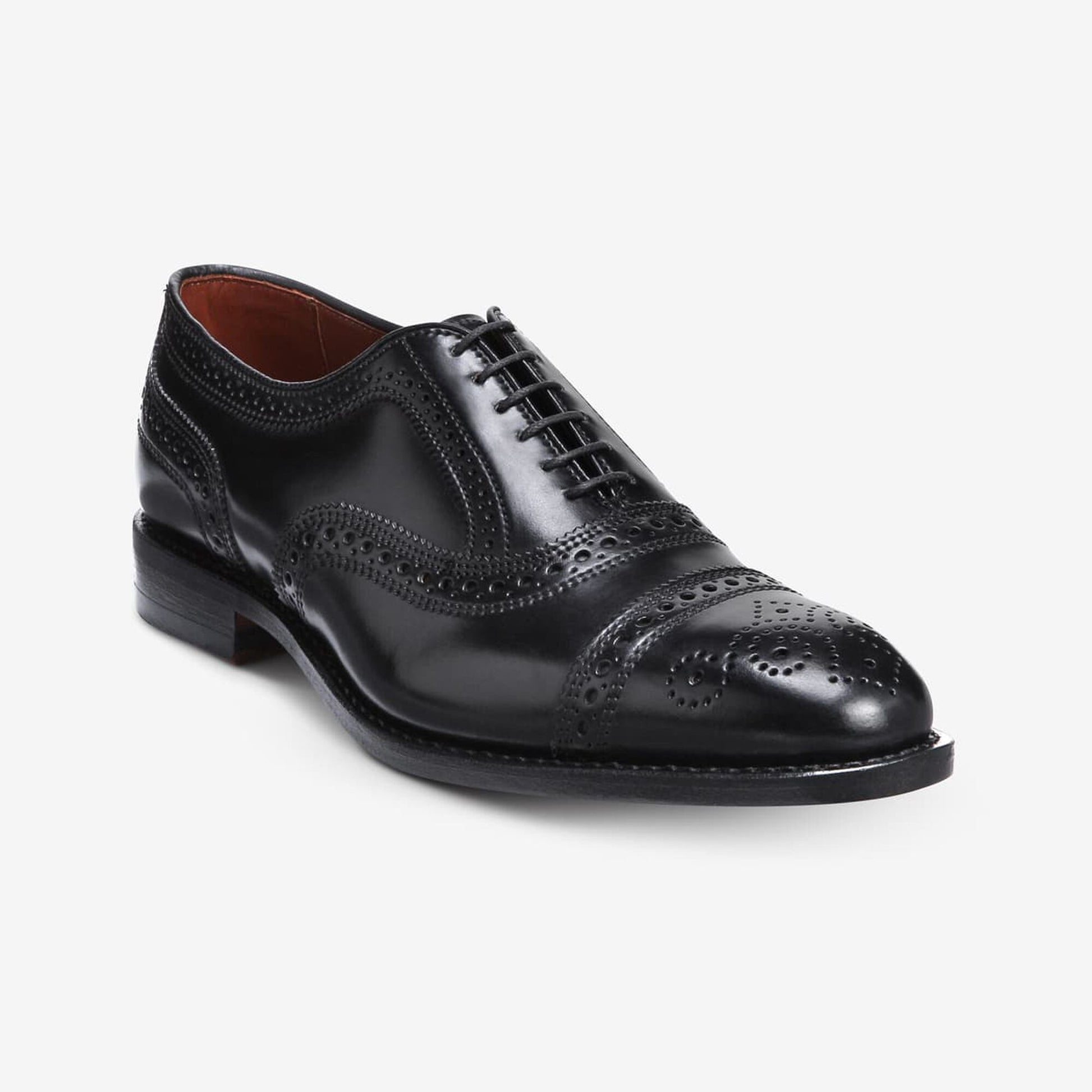 Strand Shell Cordovan Cap-Toe Oxford - Black