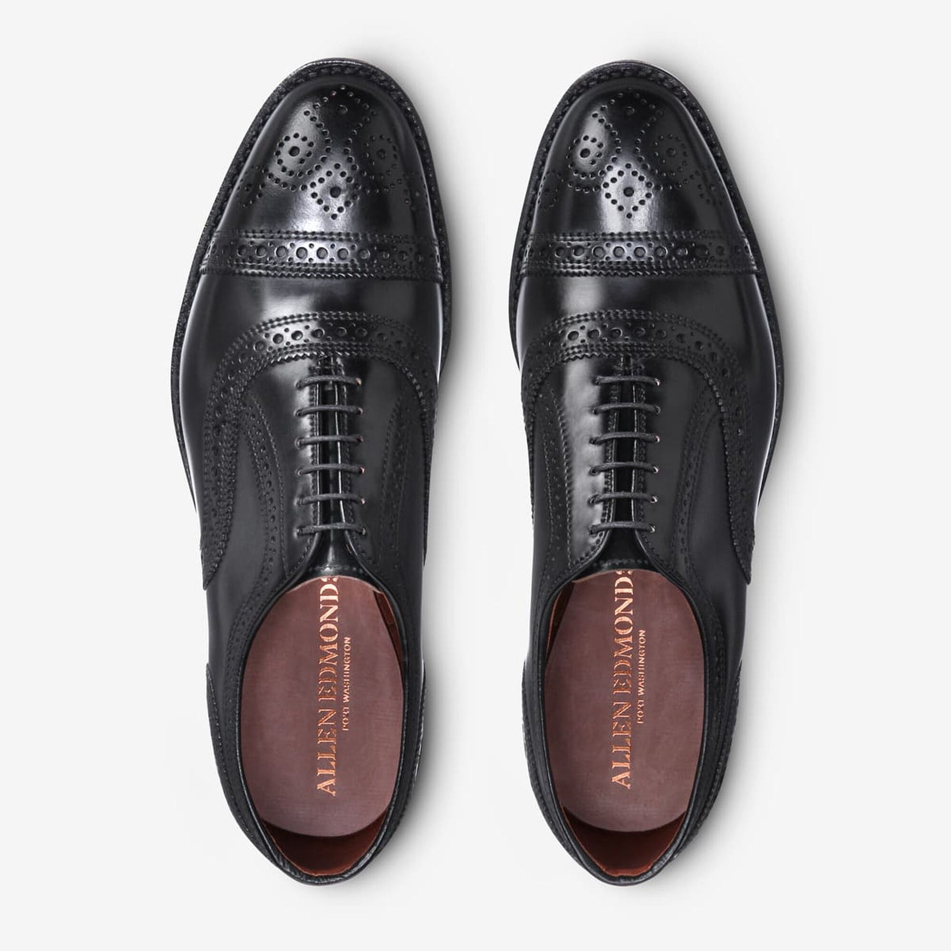Strand Shell Cordovan Cap-Toe Oxford - Black
