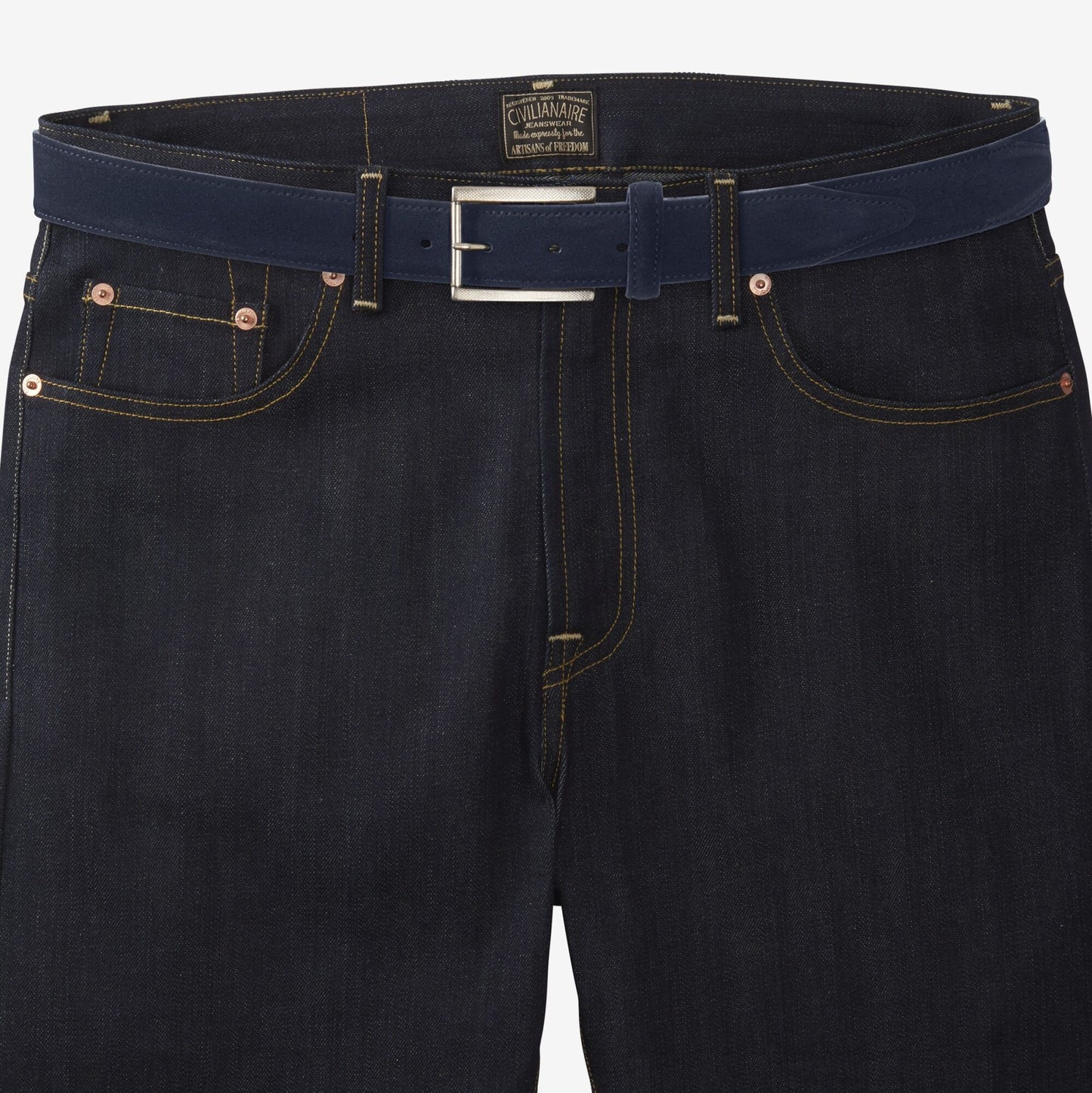 Suede Avenue Belt - Navy