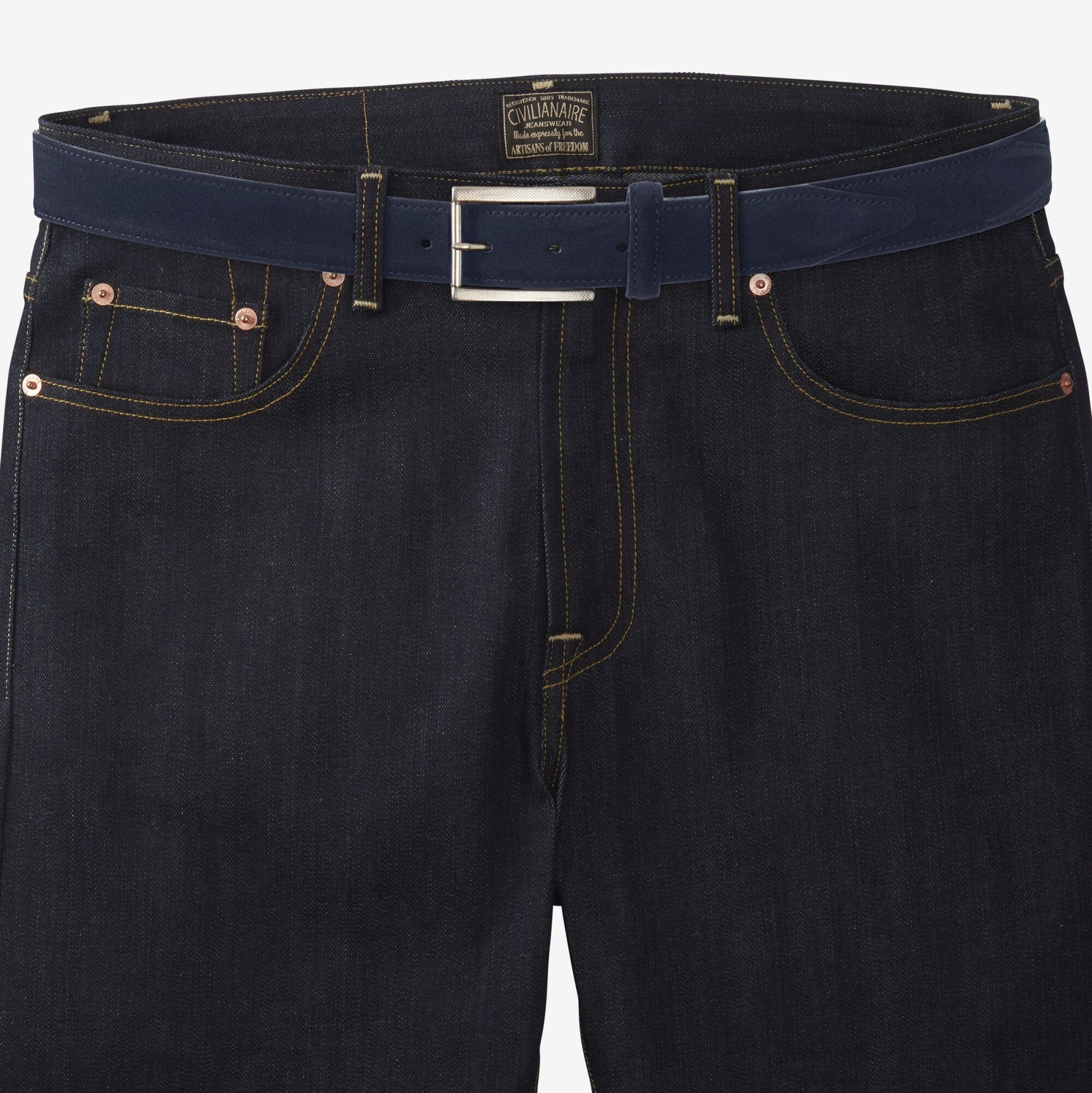 Suede Avenue Belt - Navy