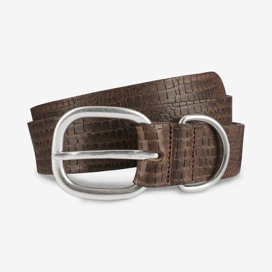 Croco Print Belt - Natural