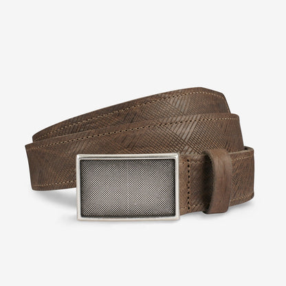Laser Plaid Belt - Taupe
