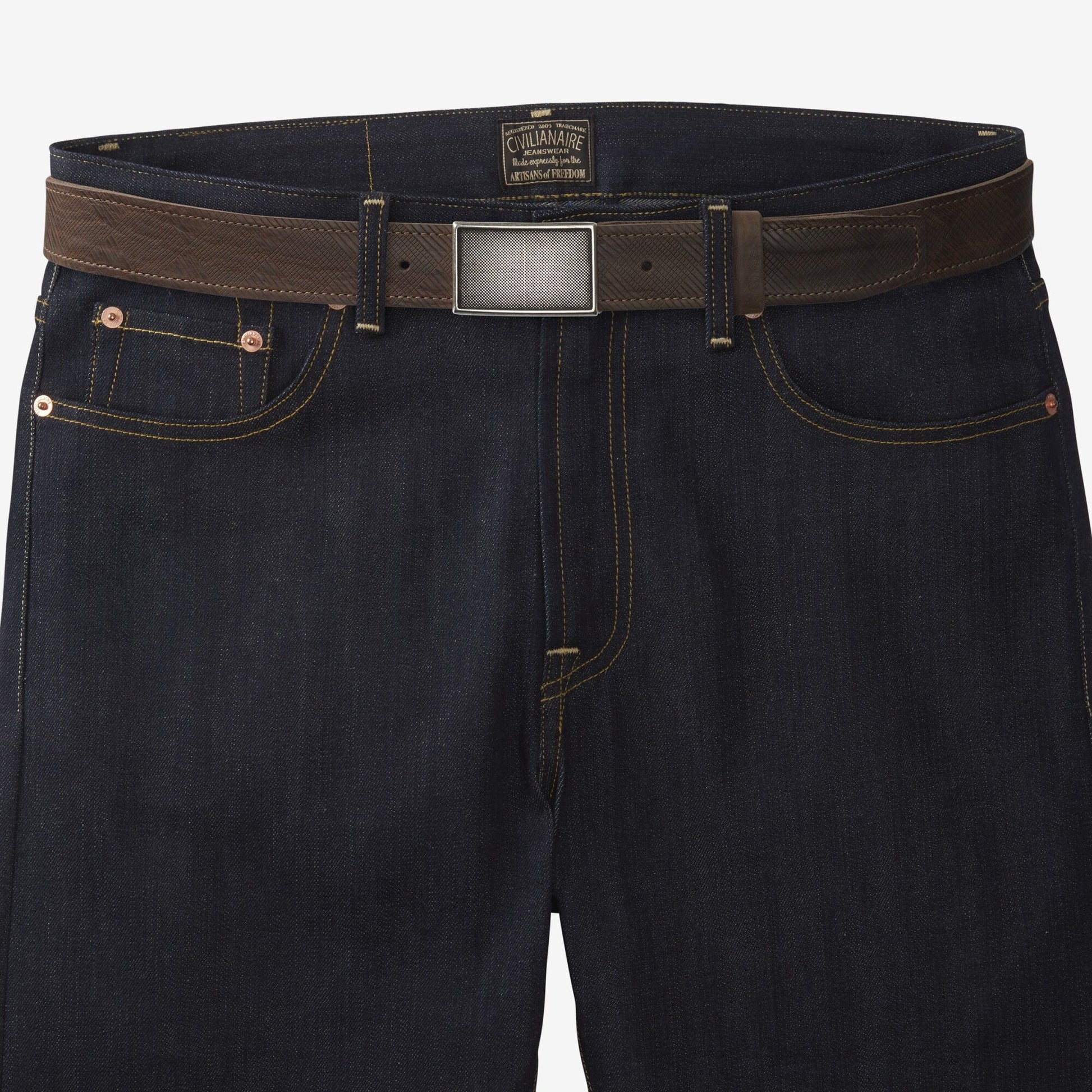 Laser Plaid Belt - Taupe