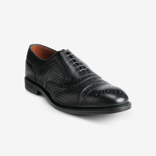 Strand Weave Cap-Toe Oxford - Black