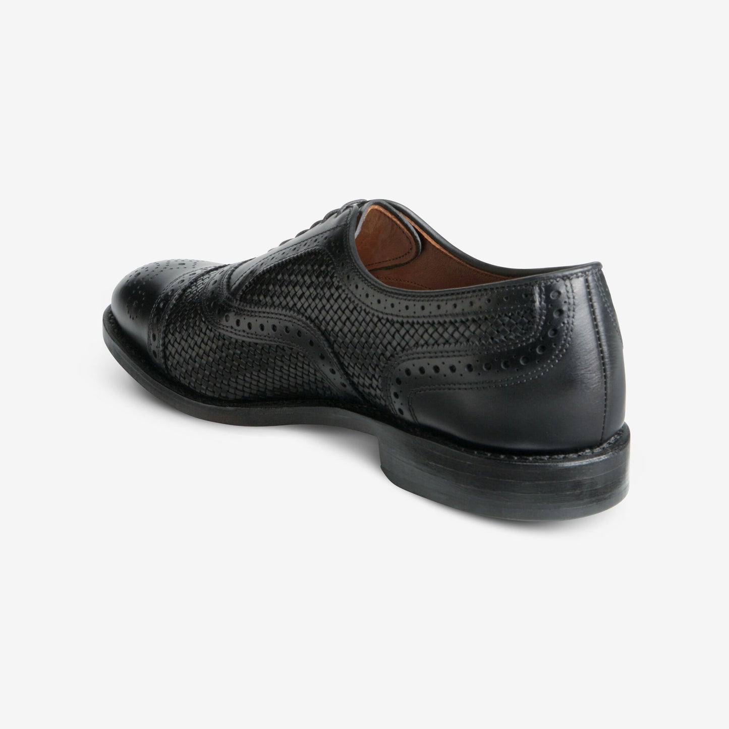 Strand Weave Cap-Toe Oxford - Black