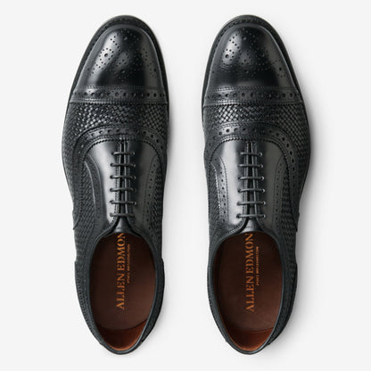 Strand Weave Cap-Toe Oxford - Black