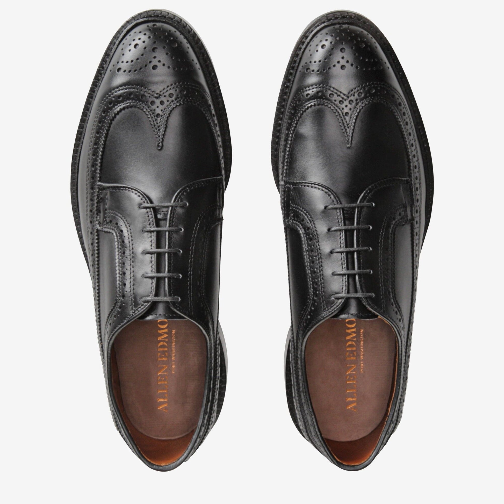 Macneil Dress Wingtip Blucher Shoe - Black