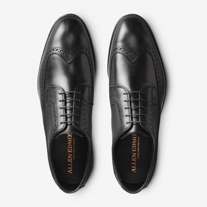 Greene Street Wingtip Blucher - Black Calfskin Leather