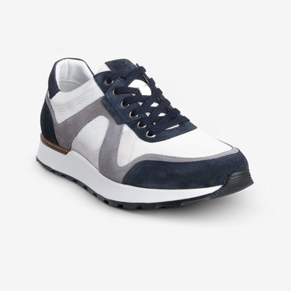 A-Trainer Lace-Up Sneaker - Navy Suede/White Leather