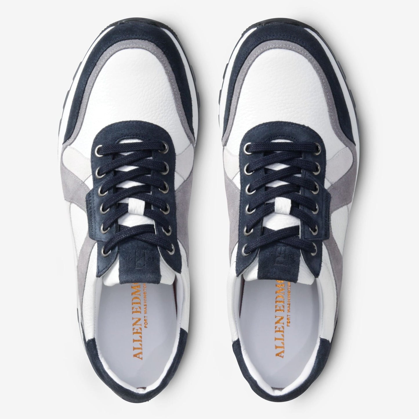 A-Trainer Lace-Up Sneaker - Navy Suede/White Leather