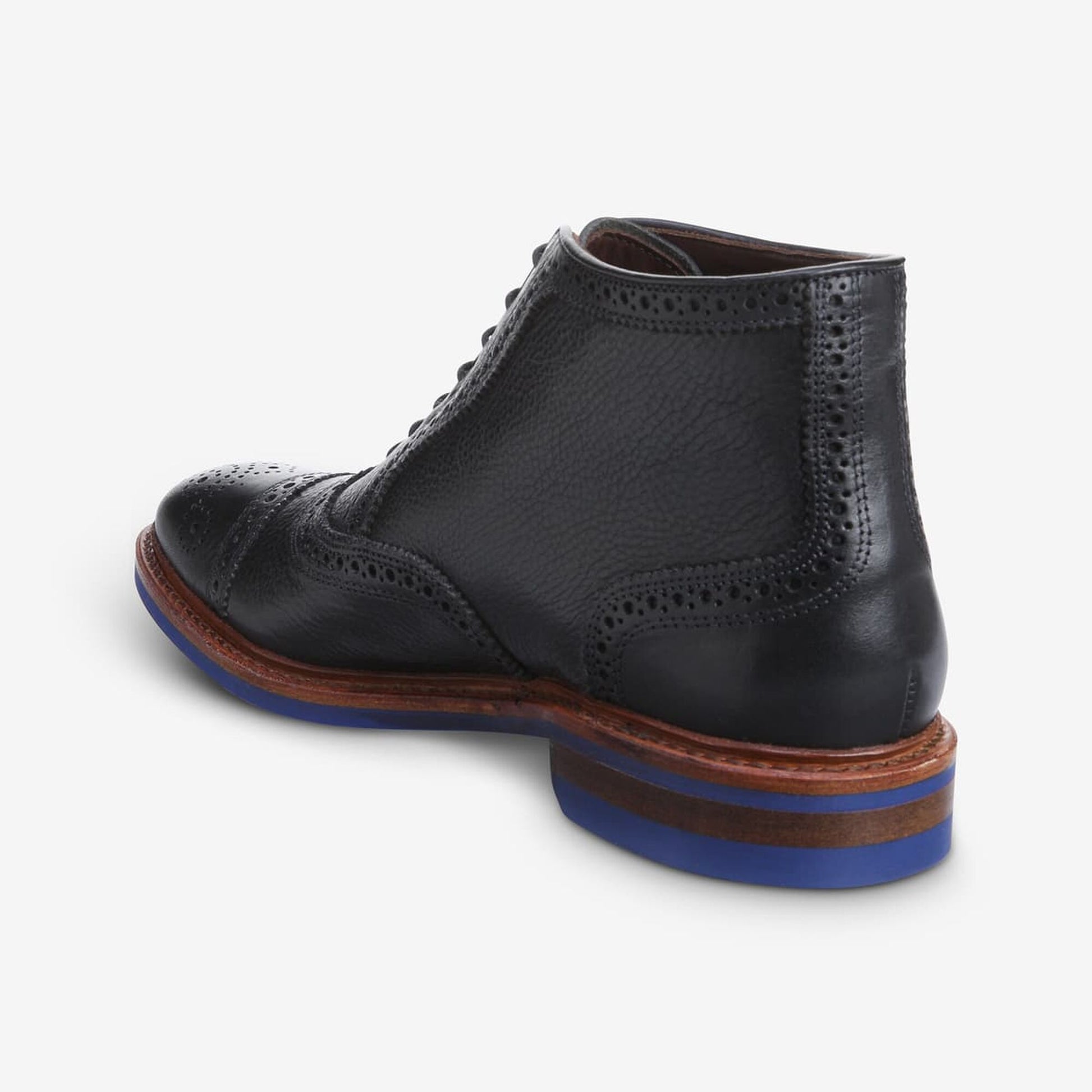Hamilton Cap-Toe Oxford Dress Boot - Black Tumbled with Blue Sole