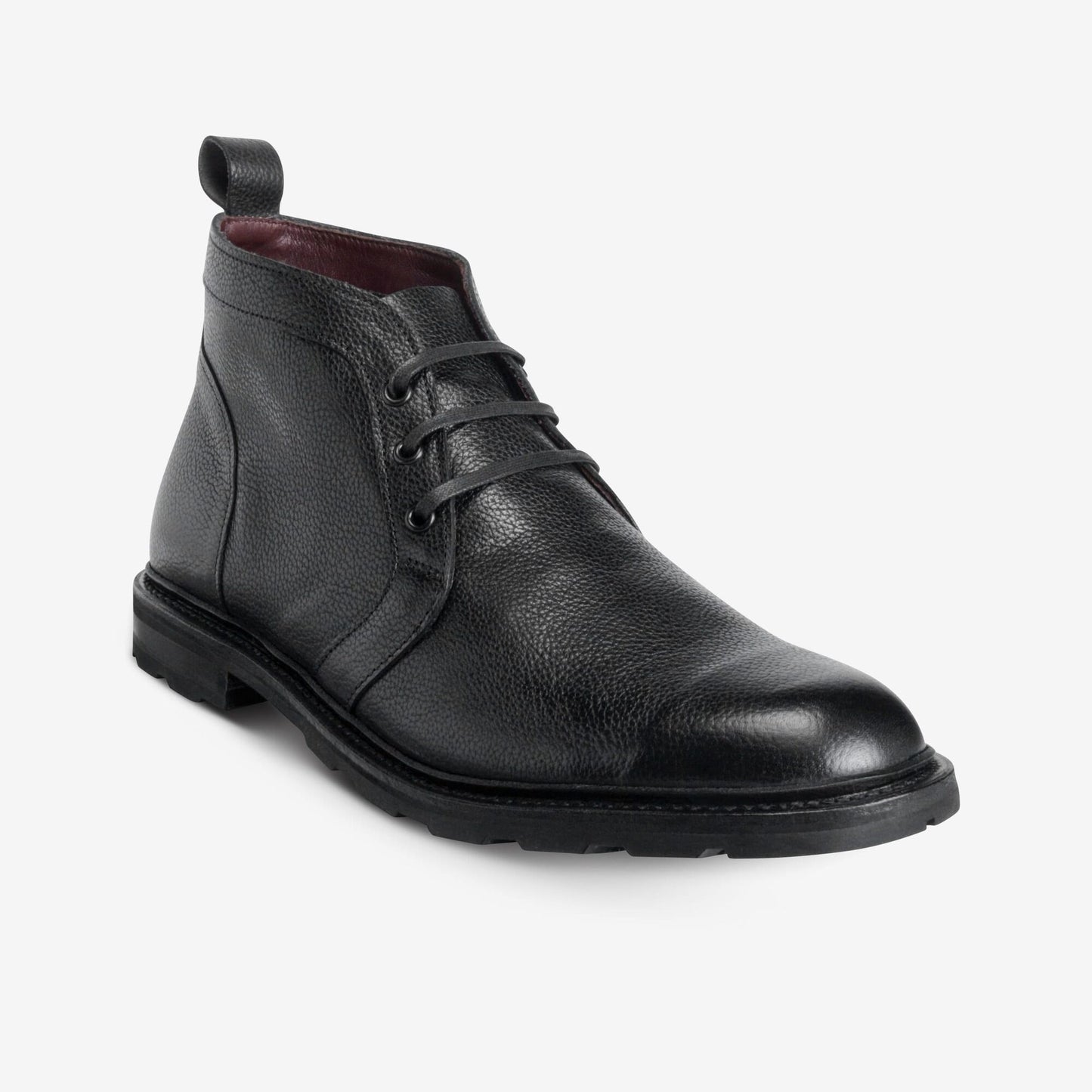 Alpine Chukka Boot with Vibram Arctic Grip Rubber Sole - Black Grain