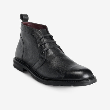 Alpine Chukka Boot with Vibram Arctic Grip Rubber Sole - Black Grain