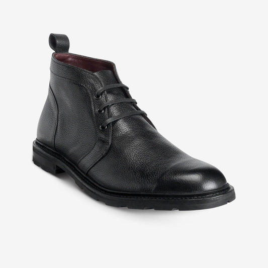Alpine Chukka Boot with Vibram Arctic Grip Rubber Sole - Black Grain