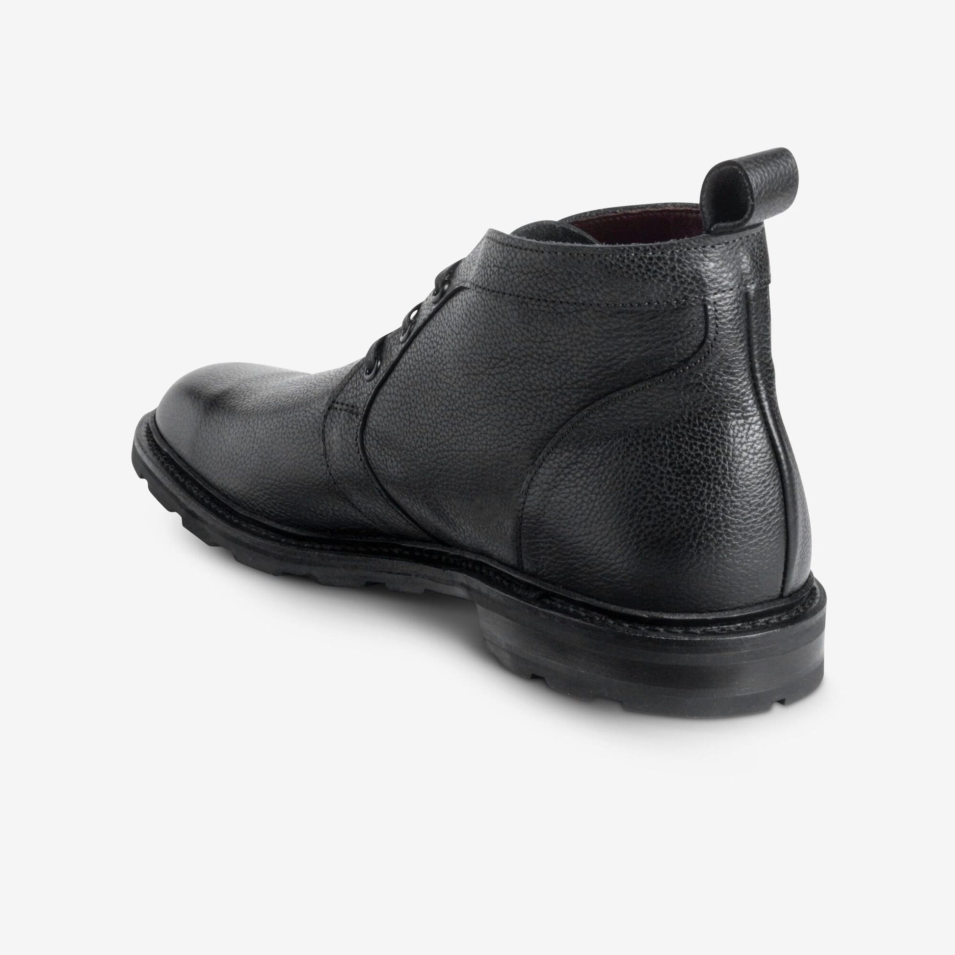 Alpine Chukka Boot with Vibram Arctic Grip Rubber Sole - Black Grain
